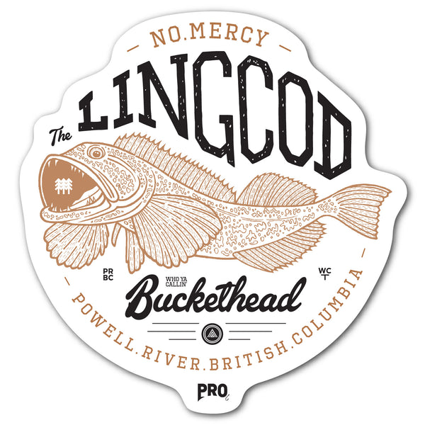 Lingcod Decal - White