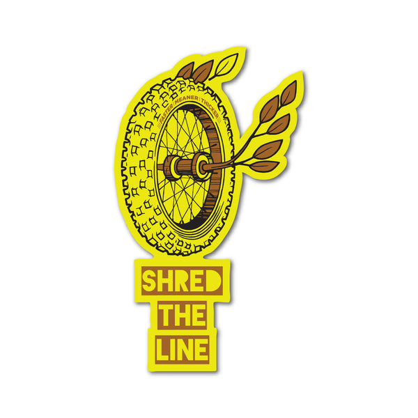 Shred the Line Decal - Yellow