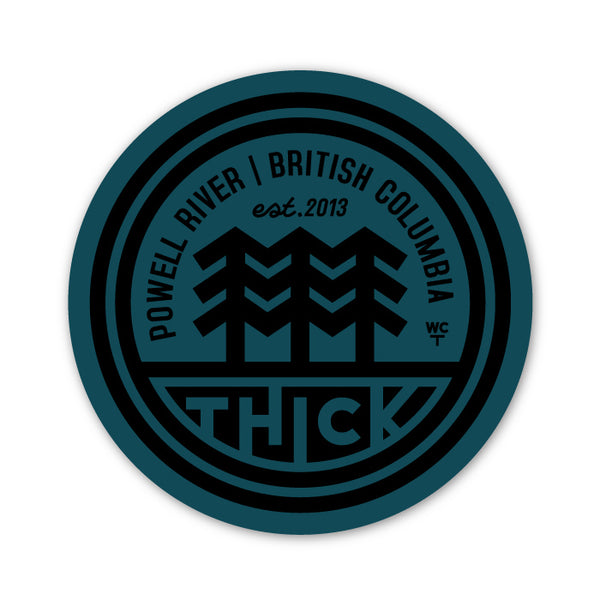 Thick Logo Circle Decal - Large - Storm