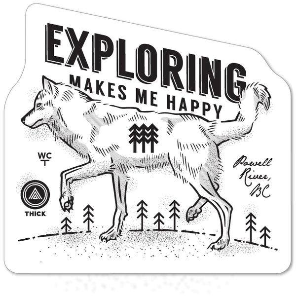 Exploring Makes Me Happy Decal
