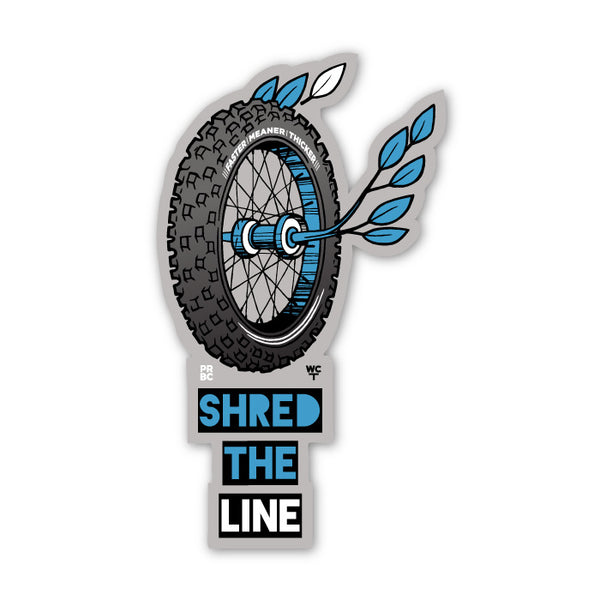 Shred the Line Decal - Bluebird