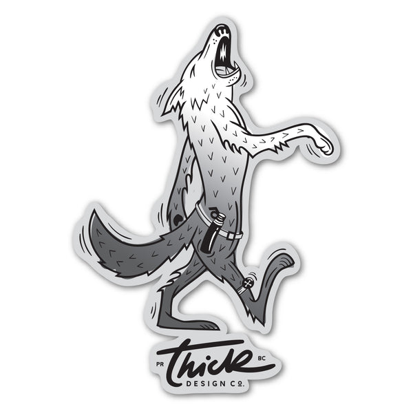 Lone Wolf Decal - Grey